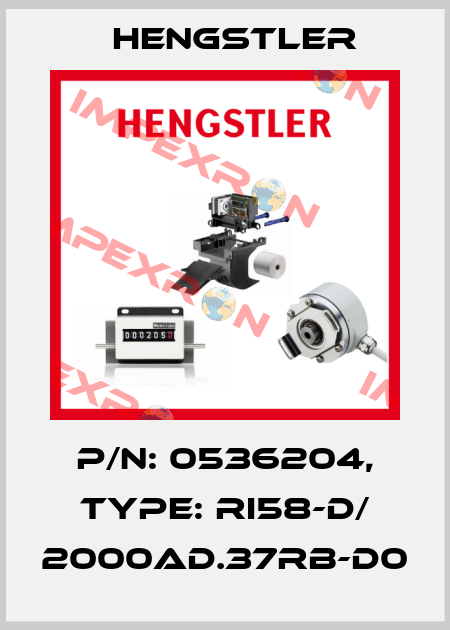 p/n: 0536204, Type: RI58-D/ 2000AD.37RB-D0 Hengstler