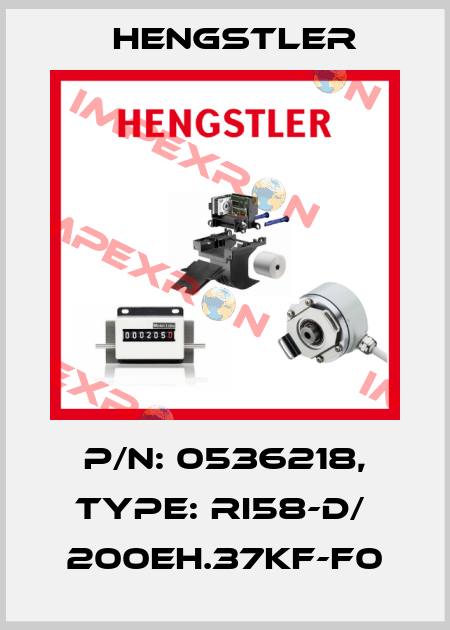 p/n: 0536218, Type: RI58-D/  200EH.37KF-F0 Hengstler