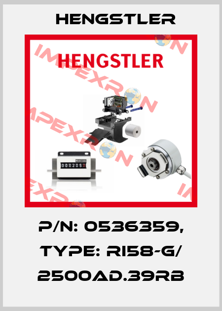 p/n: 0536359, Type: RI58-G/ 2500AD.39RB Hengstler