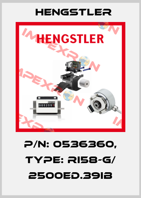 p/n: 0536360, Type: RI58-G/ 2500ED.39IB Hengstler