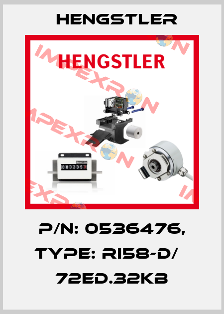 p/n: 0536476, Type: RI58-D/   72ED.32KB Hengstler