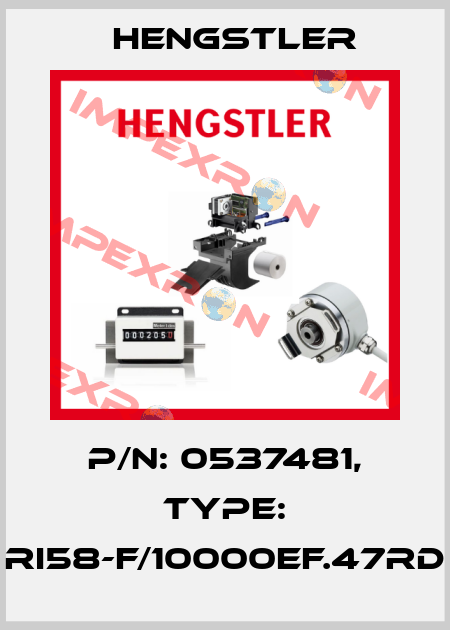 p/n: 0537481, Type: RI58-F/10000EF.47RD Hengstler