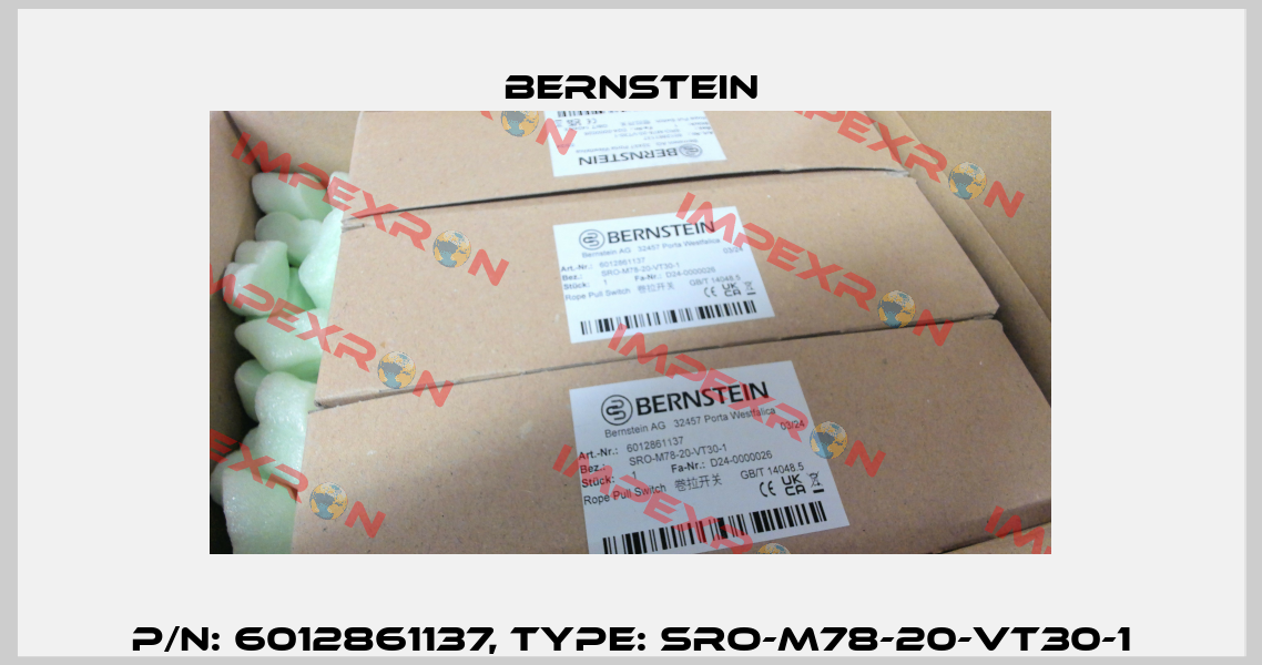 P/N: 6012861137, Type: SRO-M78-20-VT30-1 Bernstein