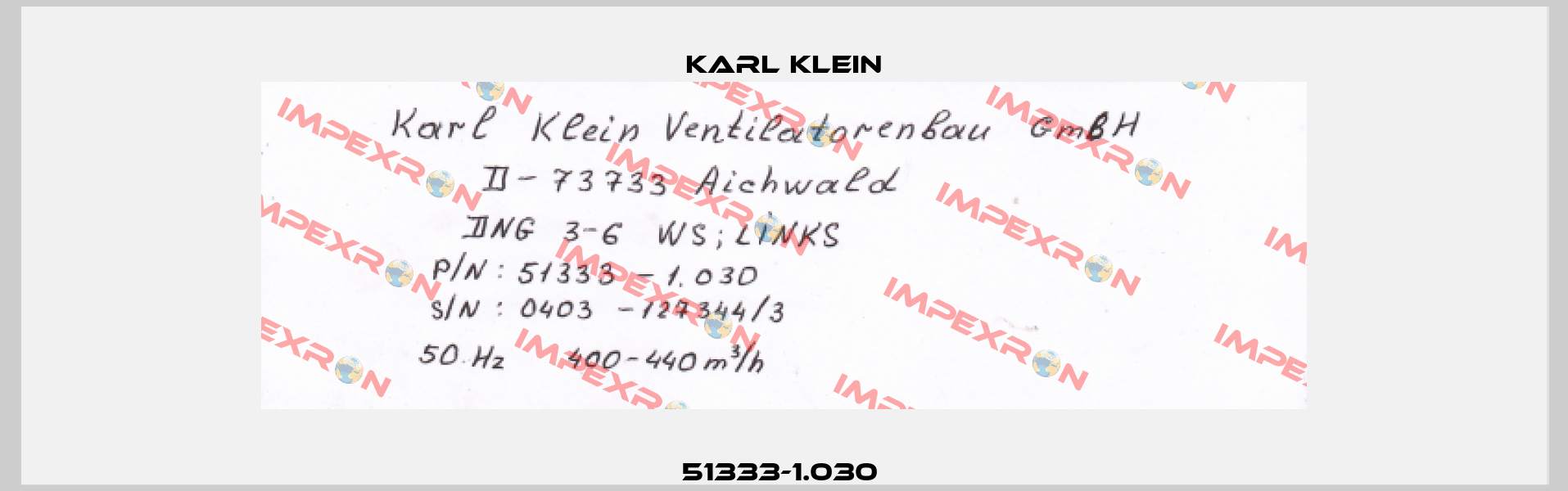 51333-1.030  Karl Klein