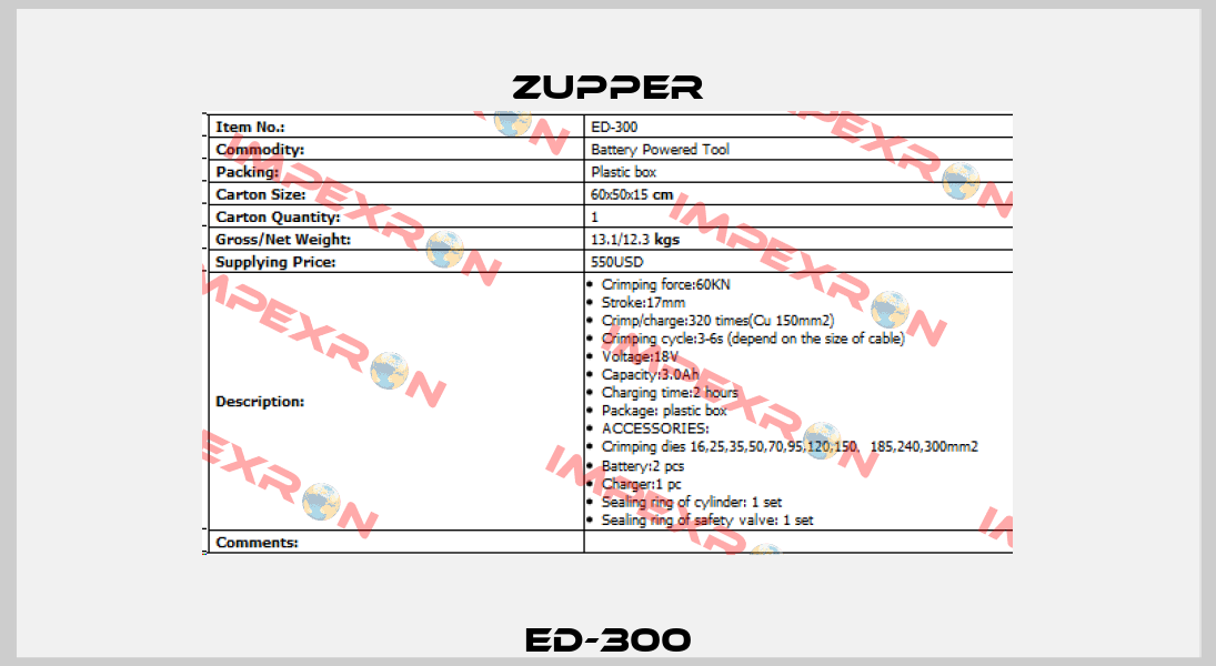 ED-300 Zupper