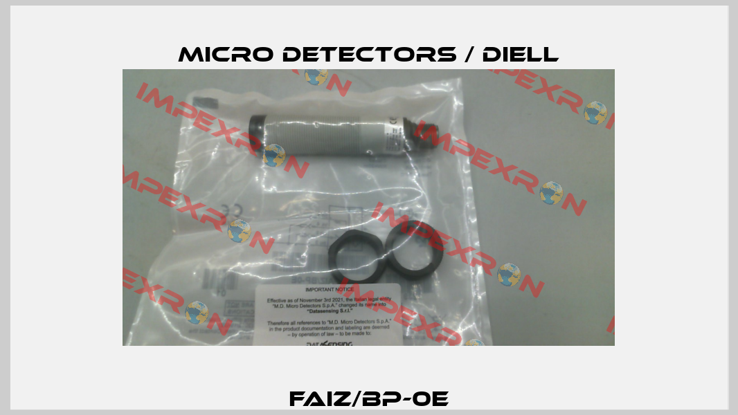 FAIZ/BP-0E Micro Detectors / Diell