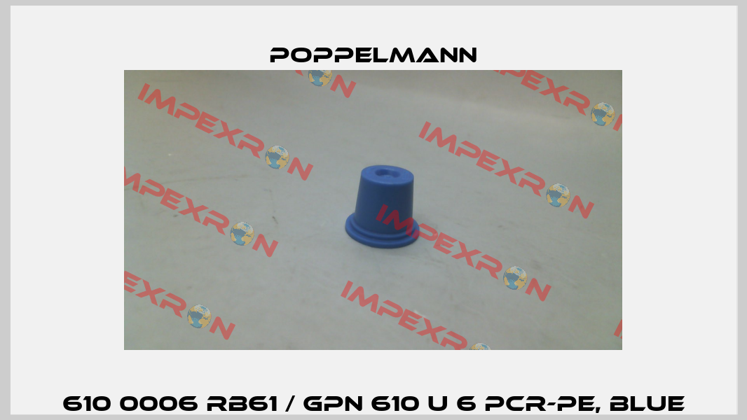 610 0006 RB61 / GPN 610 U 6 PCR-PE, blue Poppelmann