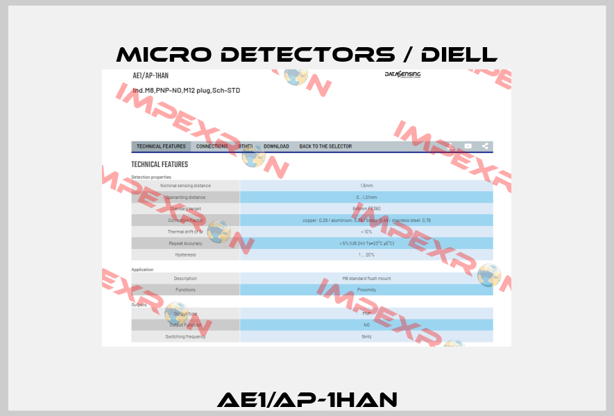 AE1/AP-1HAN Micro Detectors / Diell