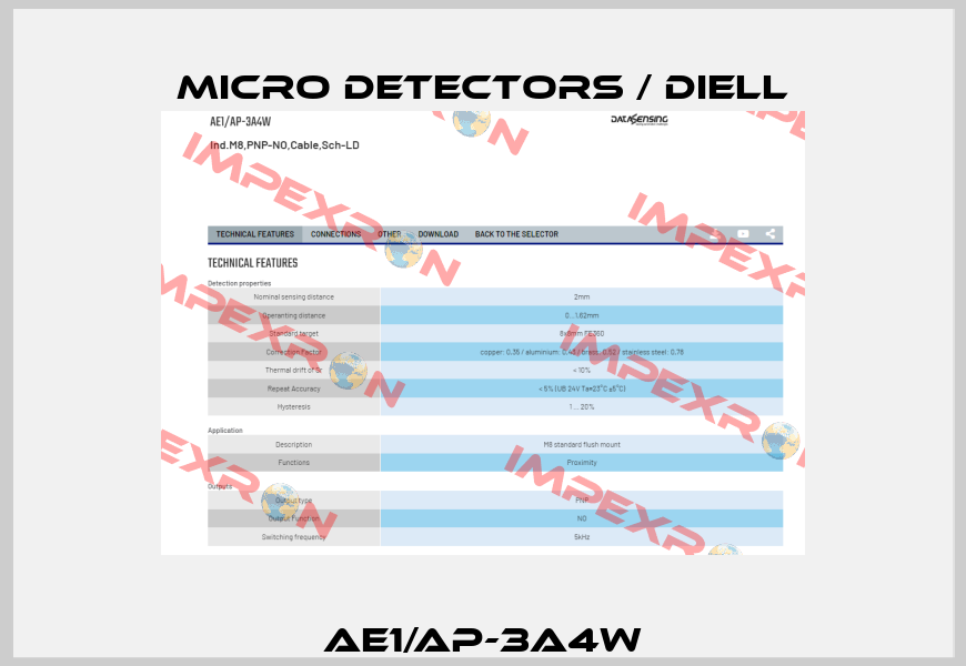 AE1/AP-3A4W Micro Detectors / Diell