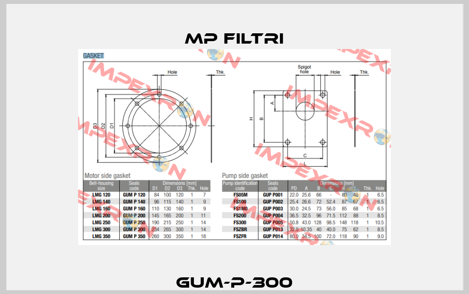 GUM-P-300 MP Filtri
