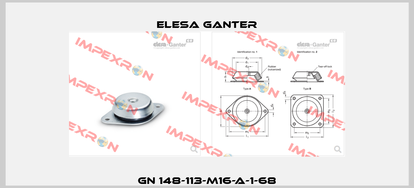 GN 148-113-M16-A-1-68 Elesa Ganter